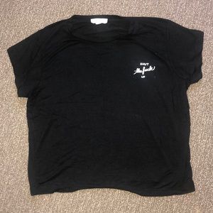 Pacsun “shut the f**** up” black crop top